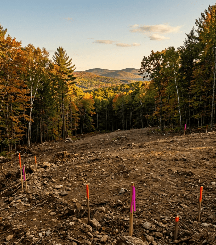cleared plot of land for house building